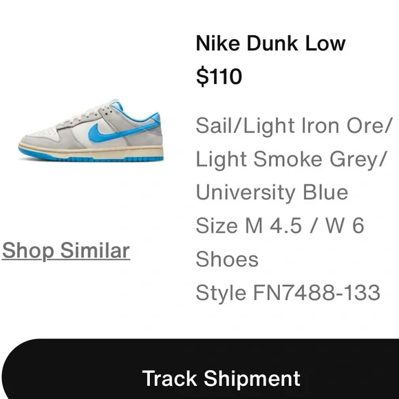 Nike Dunk Low Athletic Department University Blue - Picture 11 of 11